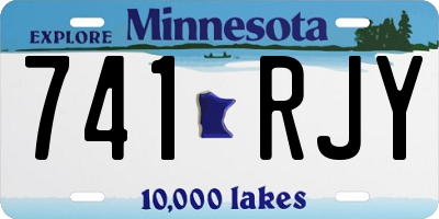 MN license plate 741RJY