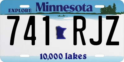 MN license plate 741RJZ