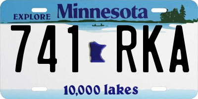 MN license plate 741RKA