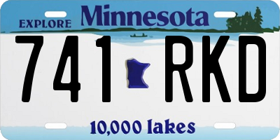 MN license plate 741RKD