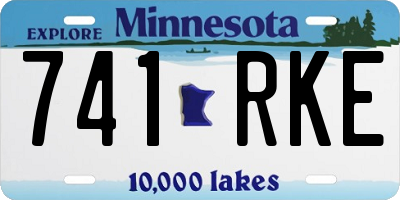 MN license plate 741RKE