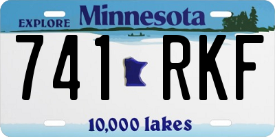 MN license plate 741RKF