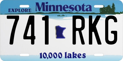 MN license plate 741RKG