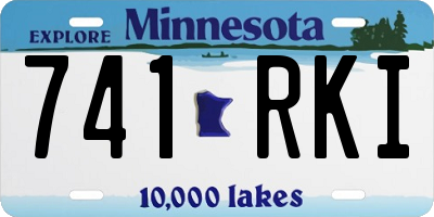 MN license plate 741RKI