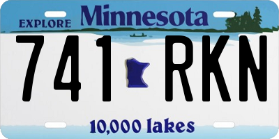 MN license plate 741RKN