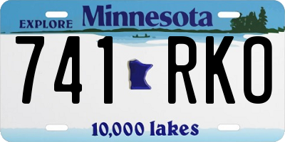 MN license plate 741RKO