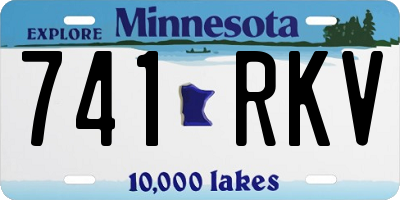 MN license plate 741RKV