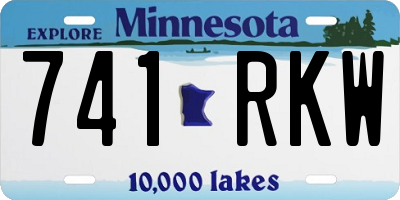 MN license plate 741RKW