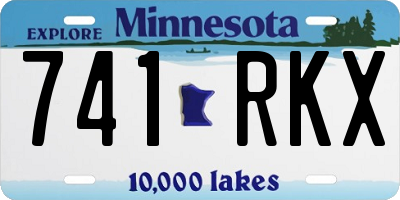 MN license plate 741RKX