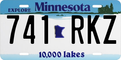 MN license plate 741RKZ
