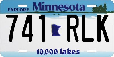 MN license plate 741RLK