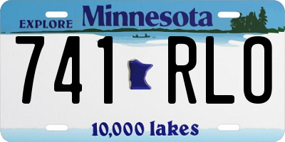 MN license plate 741RLO