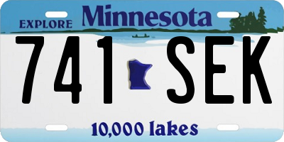 MN license plate 741SEK