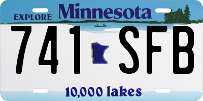 MN license plate 741SFB