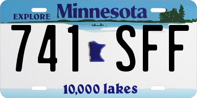 MN license plate 741SFF