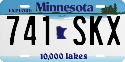 MN license plate 741SKX