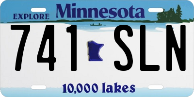 MN license plate 741SLN