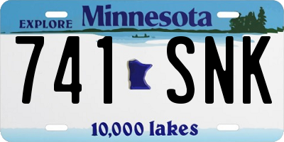 MN license plate 741SNK