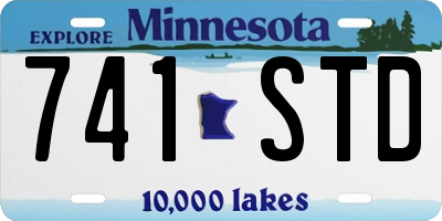 MN license plate 741STD