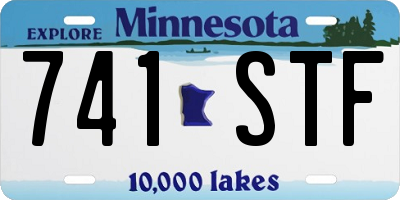 MN license plate 741STF