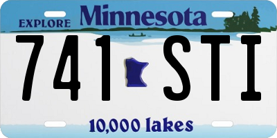 MN license plate 741STI