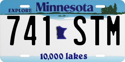 MN license plate 741STM