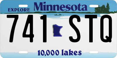 MN license plate 741STQ