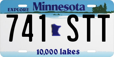MN license plate 741STT