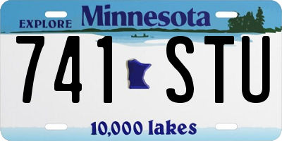 MN license plate 741STU