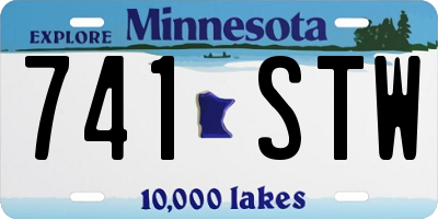 MN license plate 741STW