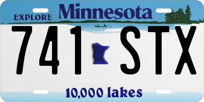 MN license plate 741STX