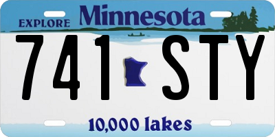 MN license plate 741STY