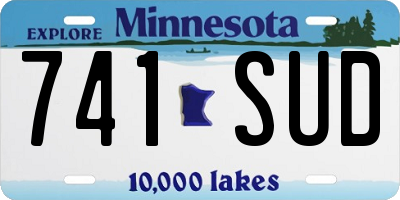 MN license plate 741SUD