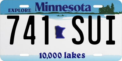 MN license plate 741SUI