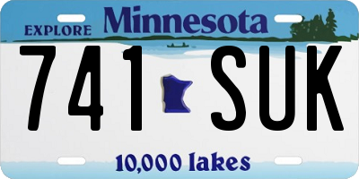 MN license plate 741SUK