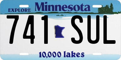 MN license plate 741SUL