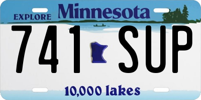 MN license plate 741SUP