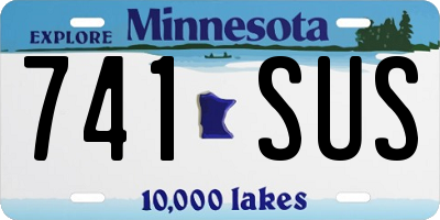 MN license plate 741SUS