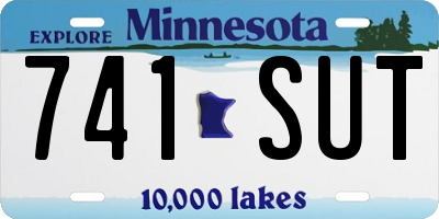 MN license plate 741SUT