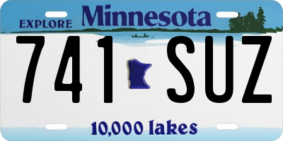 MN license plate 741SUZ