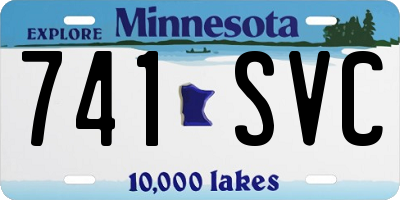 MN license plate 741SVC