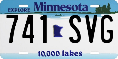 MN license plate 741SVG