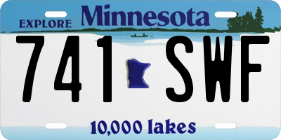 MN license plate 741SWF