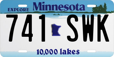MN license plate 741SWK