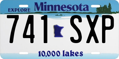 MN license plate 741SXP