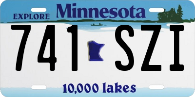 MN license plate 741SZI