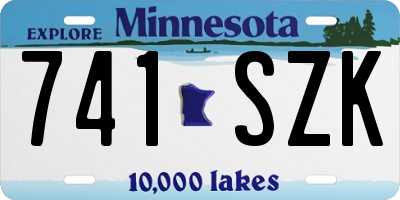 MN license plate 741SZK
