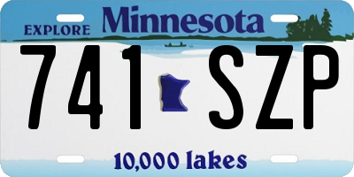 MN license plate 741SZP