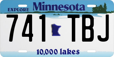 MN license plate 741TBJ
