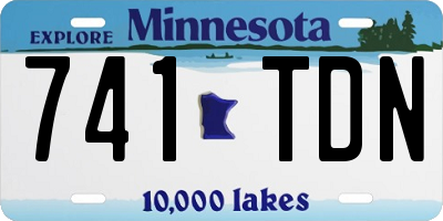 MN license plate 741TDN